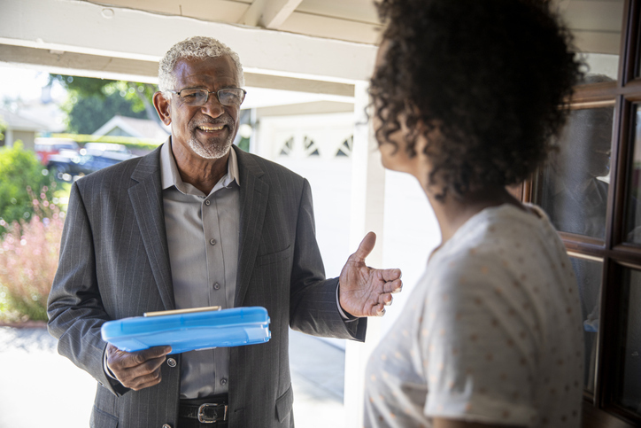 Political Canvassing | Candidate at the door