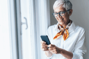 Political Text Messaging - Woman on Phone